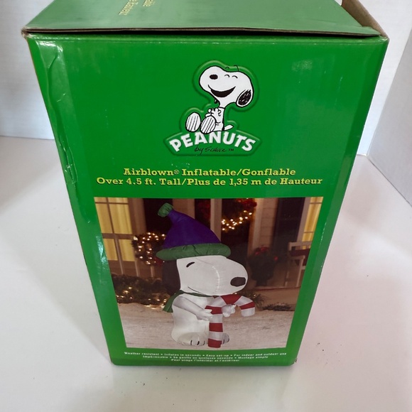 Gemmy Peanuts Snoopy Christmas Inflatable 4.5 ft. Airblown LED New Open Box - Picture 6 of 7